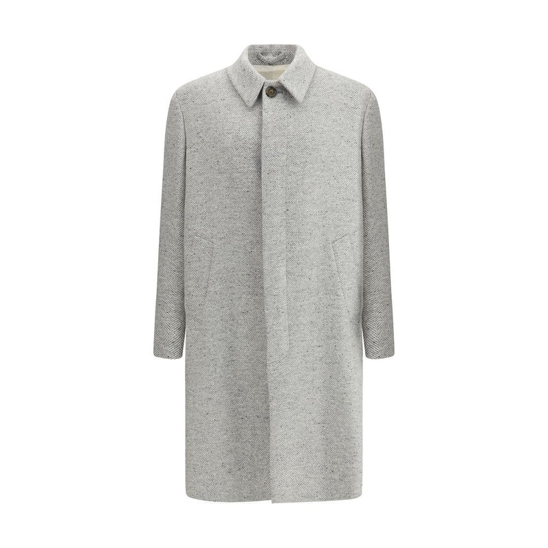 Gray Fleece Wool Coat
