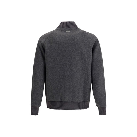 Gray Polyester Bomber