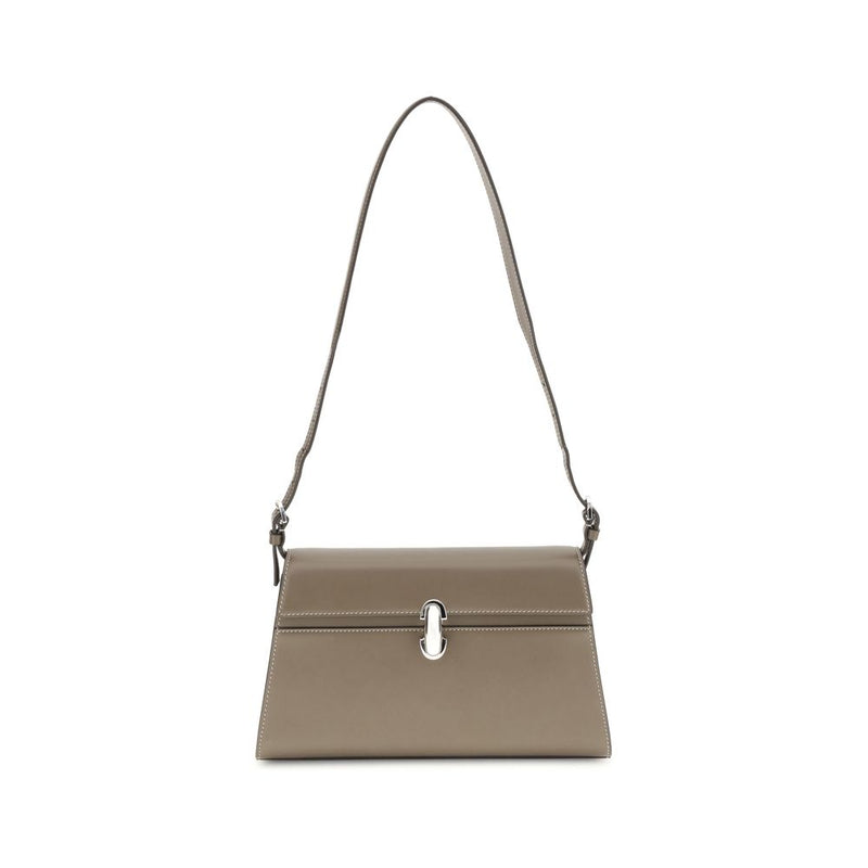 Beige Calf Leather Bos Taurus Shoulder Bag