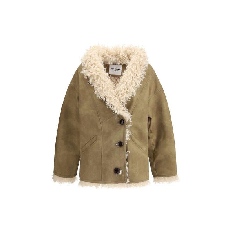 Beige Polyester Coat