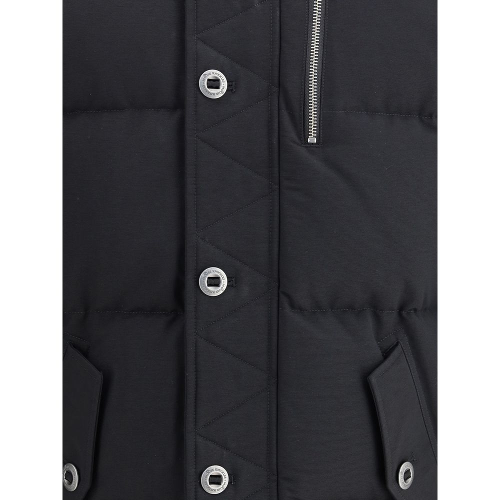 Black Cotton Full-Length Jacket