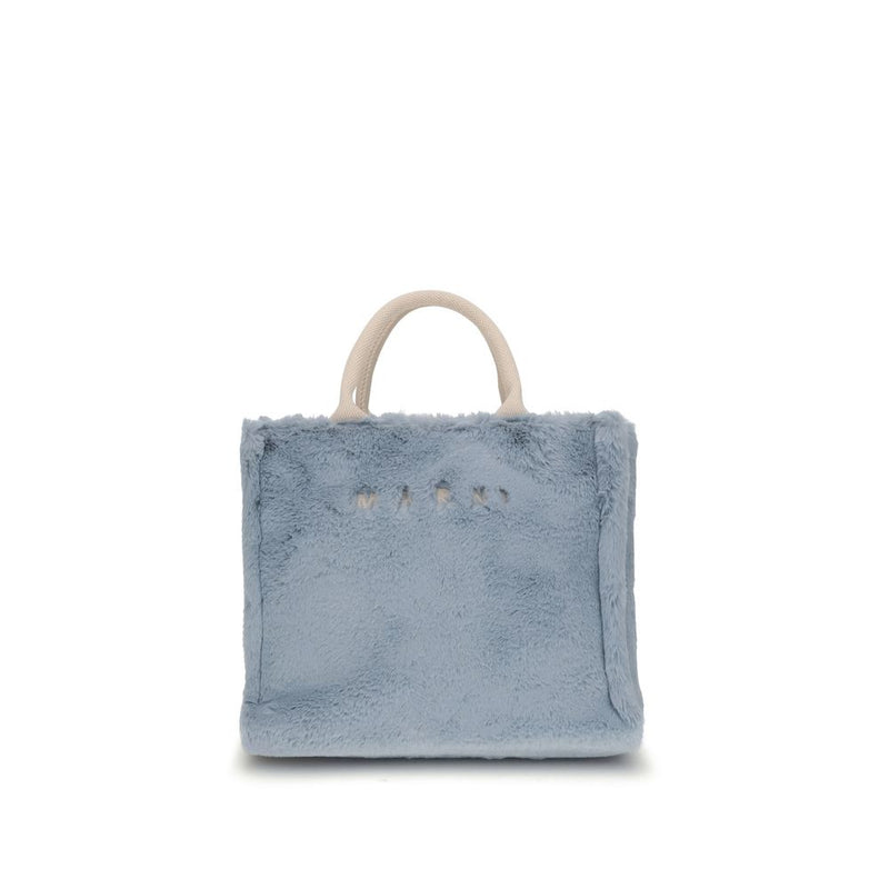 Light Blue Polyester Handbag
