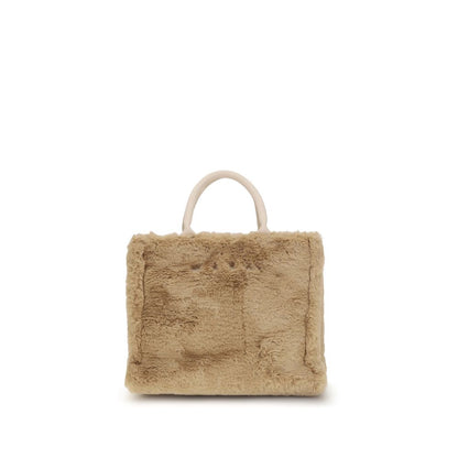 Beige Polyester Handbag