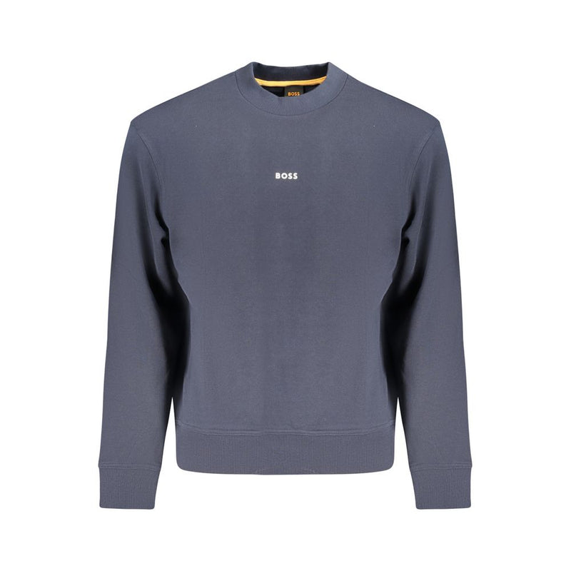 Blue Cotton Men Sweater