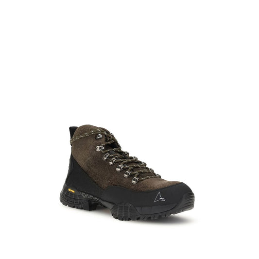 Brown Calf Leather Bos Taurus Lace-Up Boots