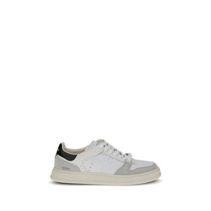 White Calf Leather Bos Taurus Low Top Sneakers