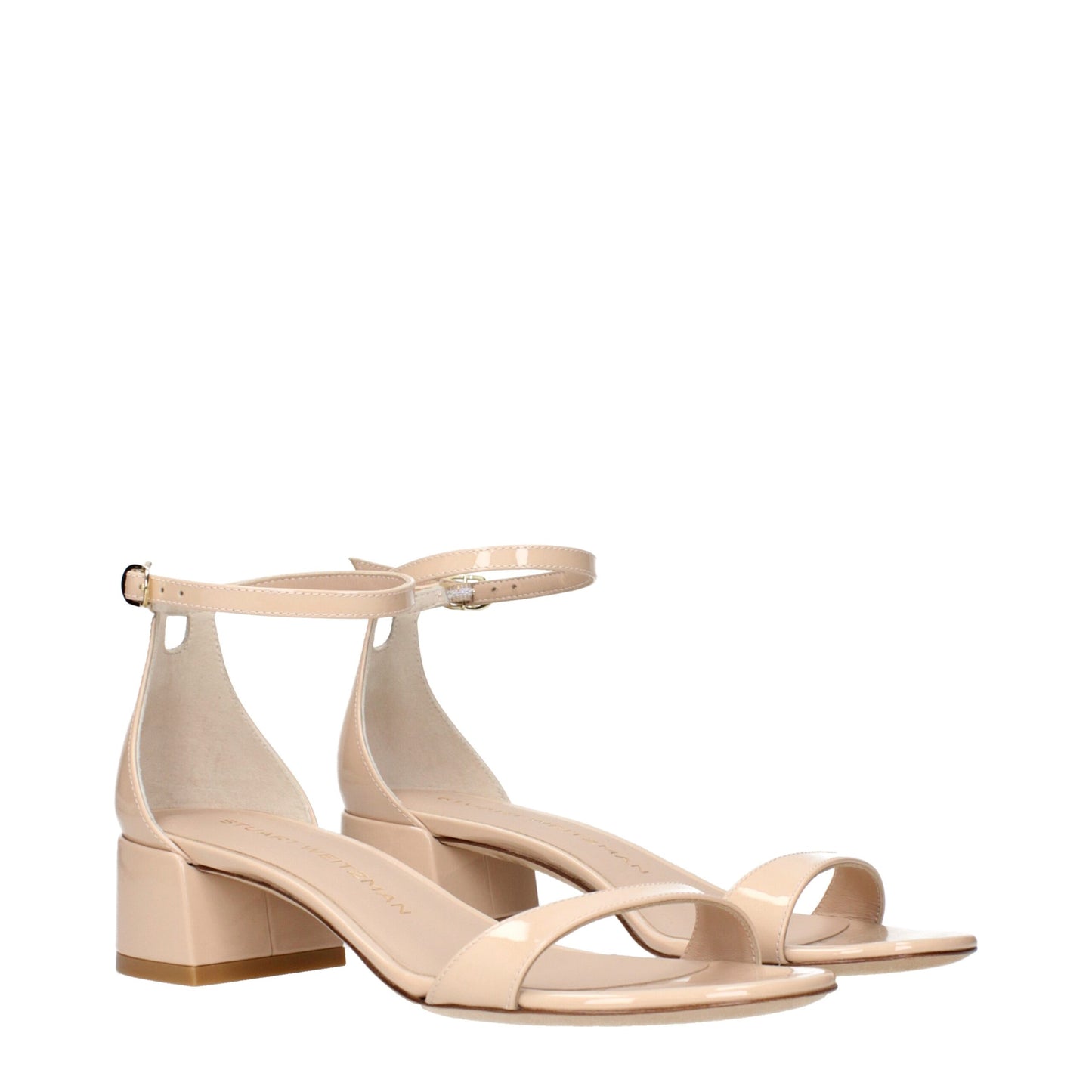 Beige Leather Flat Sandals