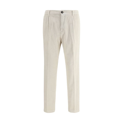 White Cotton Casual Pants