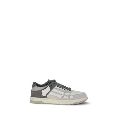 Gray Calf Leather Bos Taurus Low Top Sneakers