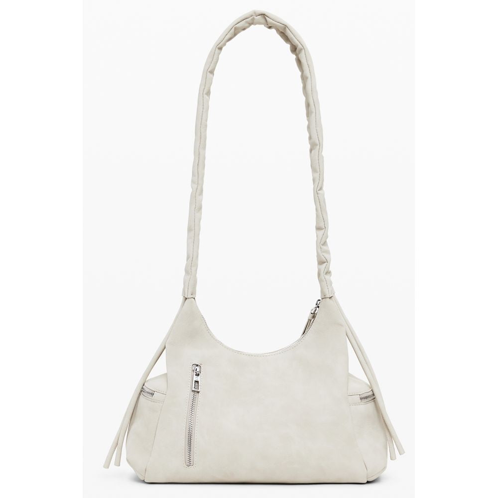 Beige Polyethylene Women Handbag