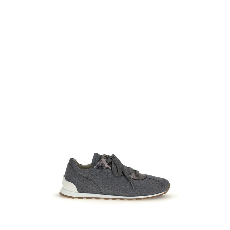 Gray Fleece Wool Athletic Sneakers