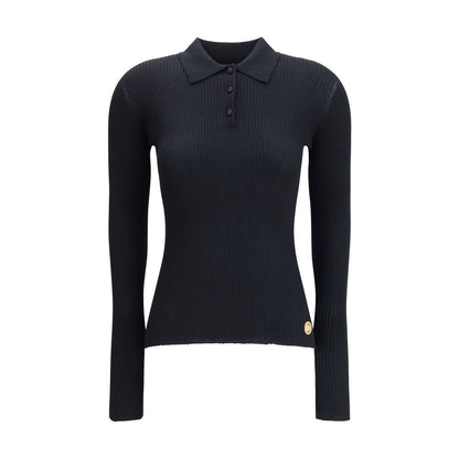 Black Cashmere Polo Shirt