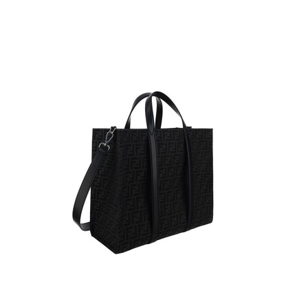 Black Polyester Shoulder Bag