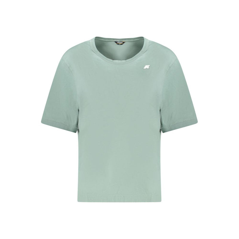 Green Cotton Women T-Shirt