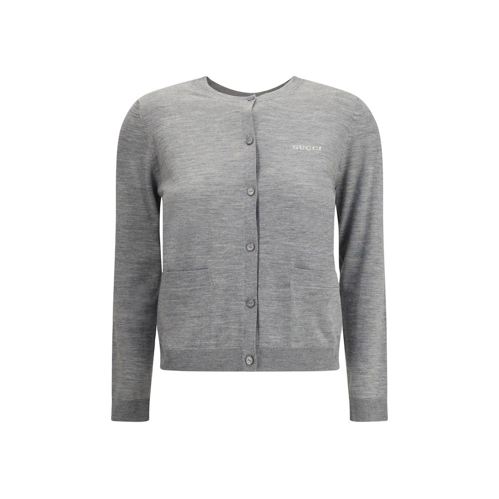 Gray Cashmere Cardigan