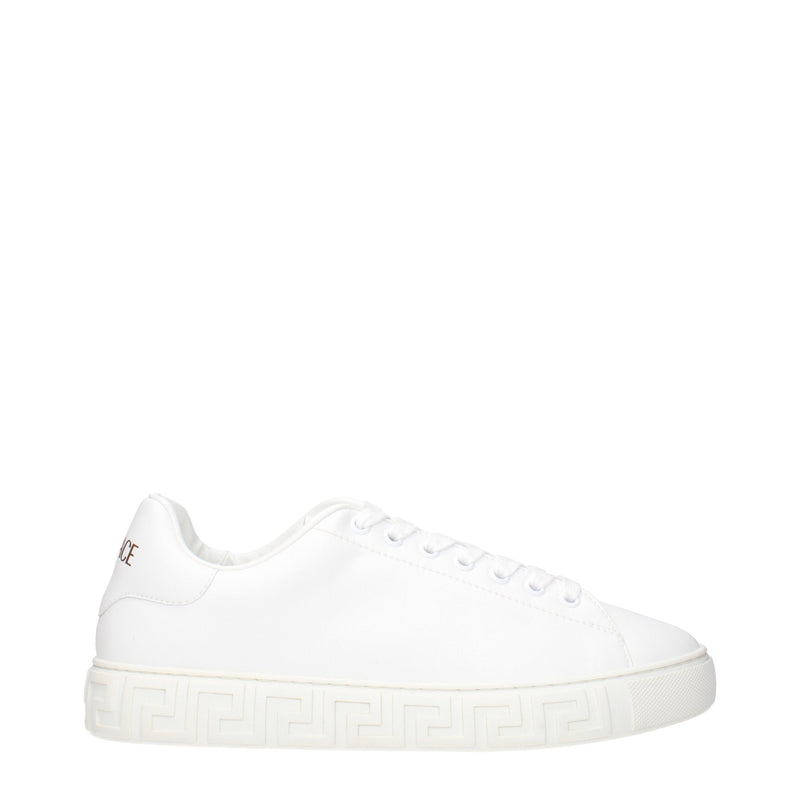 White Leather Low Top Sneakers