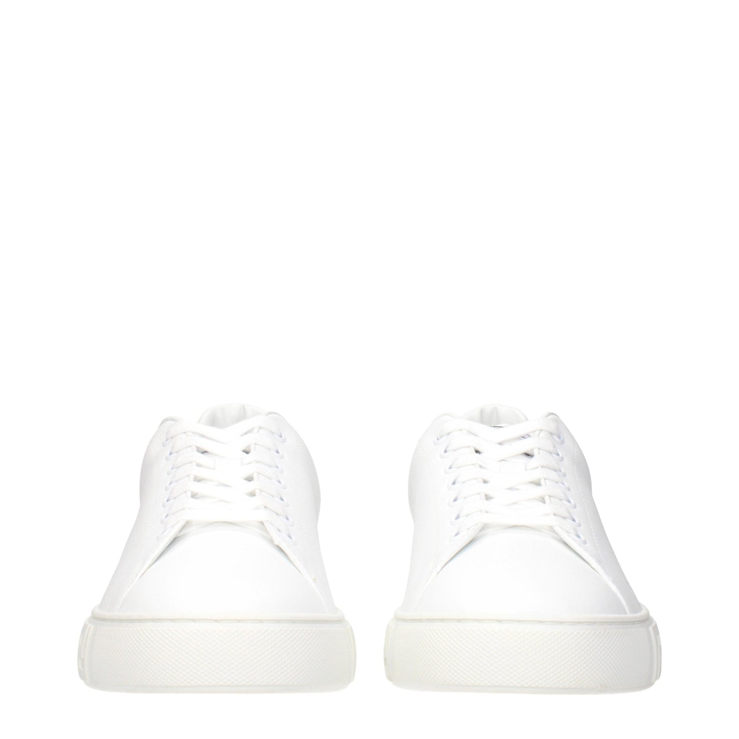 White Leather Low Top Sneakers