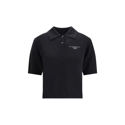 Black Wool Polo Shirt