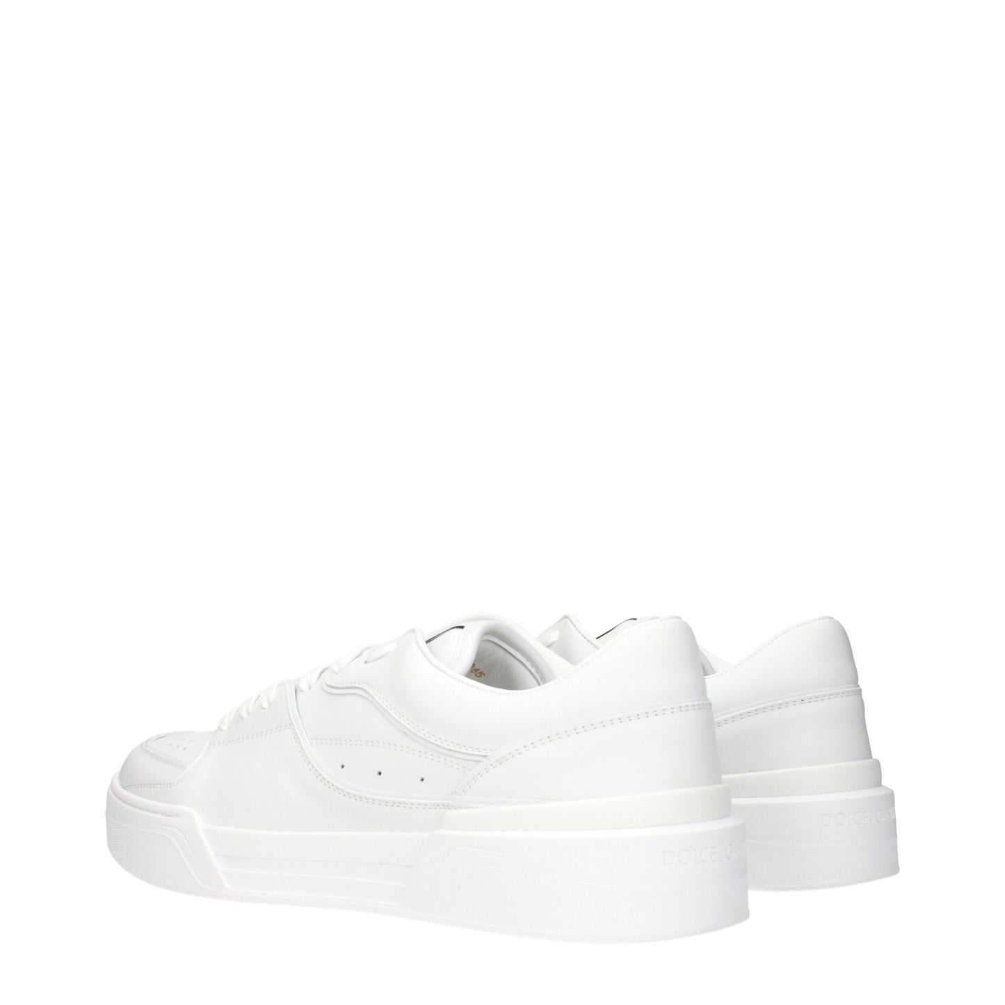 White Leather Low Top Sneakers
