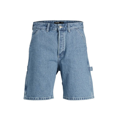Light Blue Cotton Bermuda