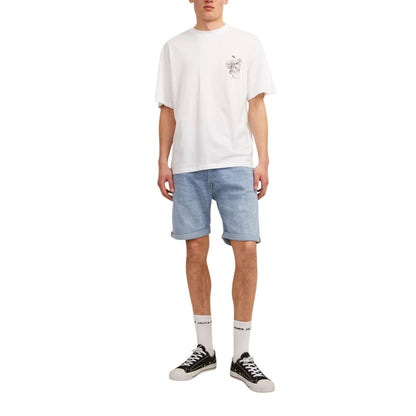 Light Blue Cotton Bermuda