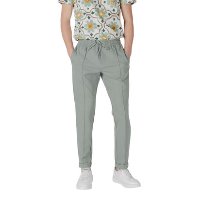 Green Polyester Joggers Workout Pant
