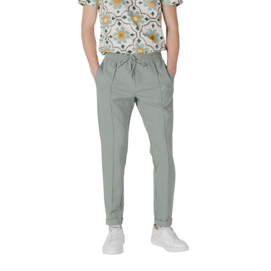 Green Polyester Joggers Workout Pant