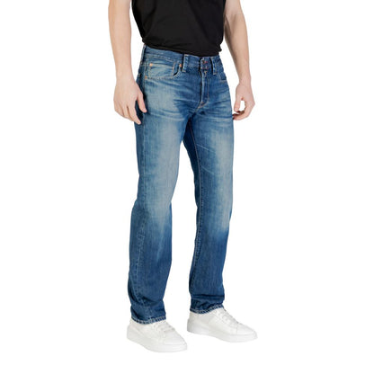 Blue Cotton Relaxed Fit Jeans