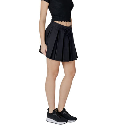 Black Recycled Polyester Mini Skirt