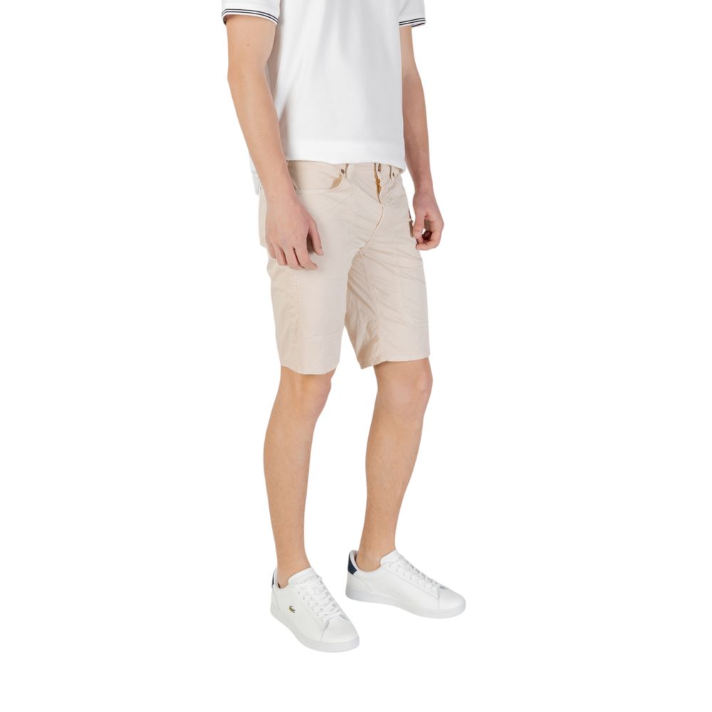 Beige Cotton Bermuda Shorts