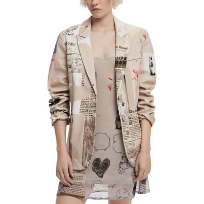 Beige Cotton Blazer