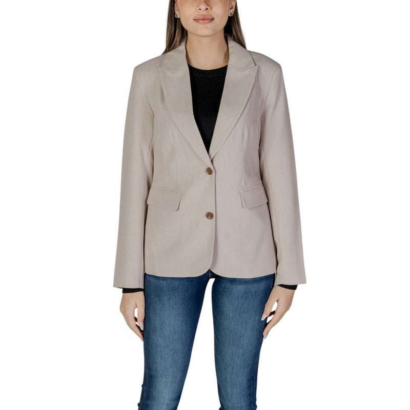 Beige Recycled Polyester Blazer