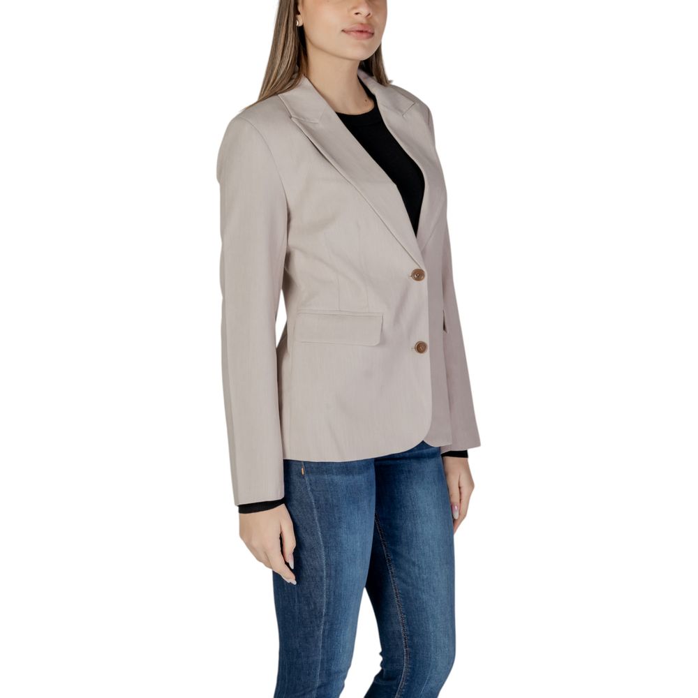 Beige Recycled Polyester Blazer