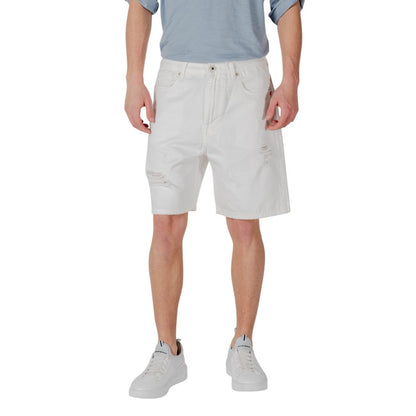 White Cotton Bermuda Shorts