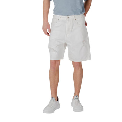 White Cotton Bermuda Shorts