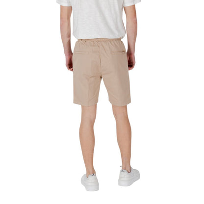 Beige Cotton Bermuda Shorts