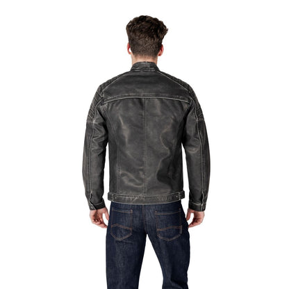 Black Polyester Jackets & Coat