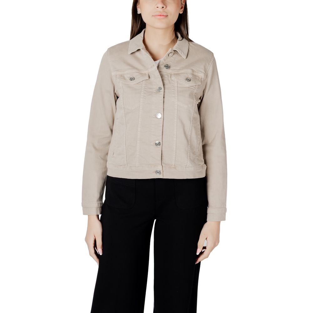 Beige Cotton Jackets & Coat