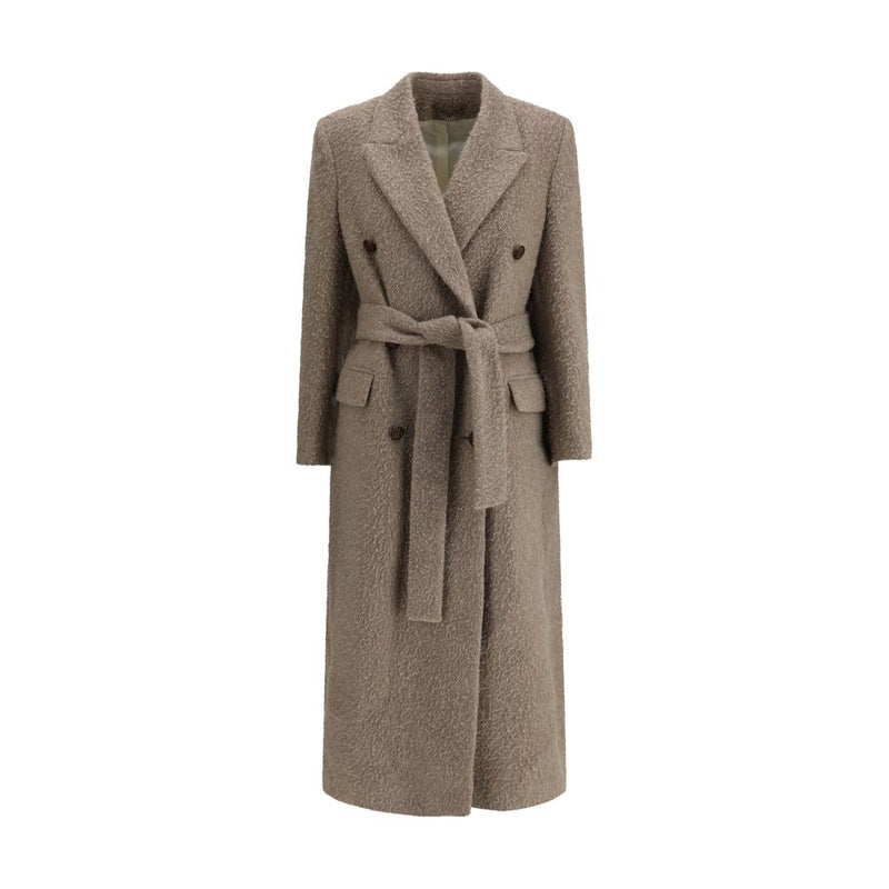 Beige Fleece Wool Coat