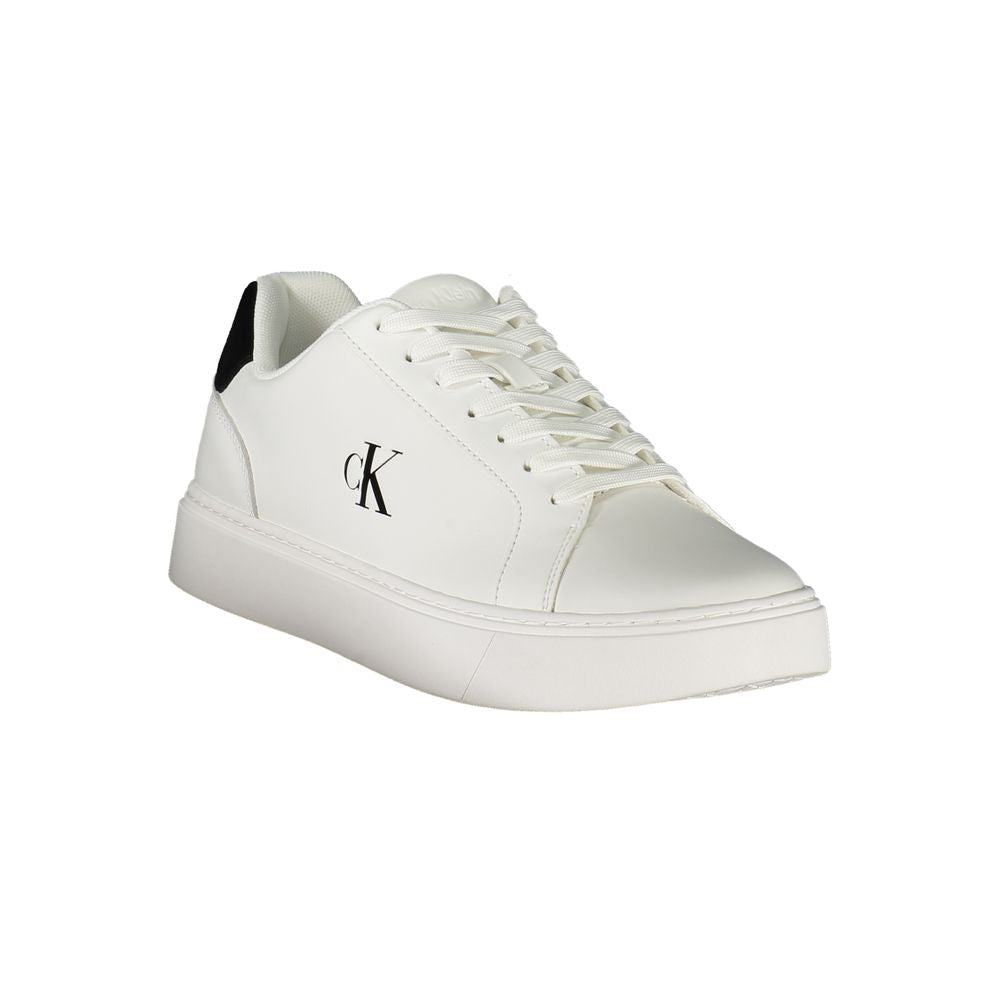 White Polyester Sneaker