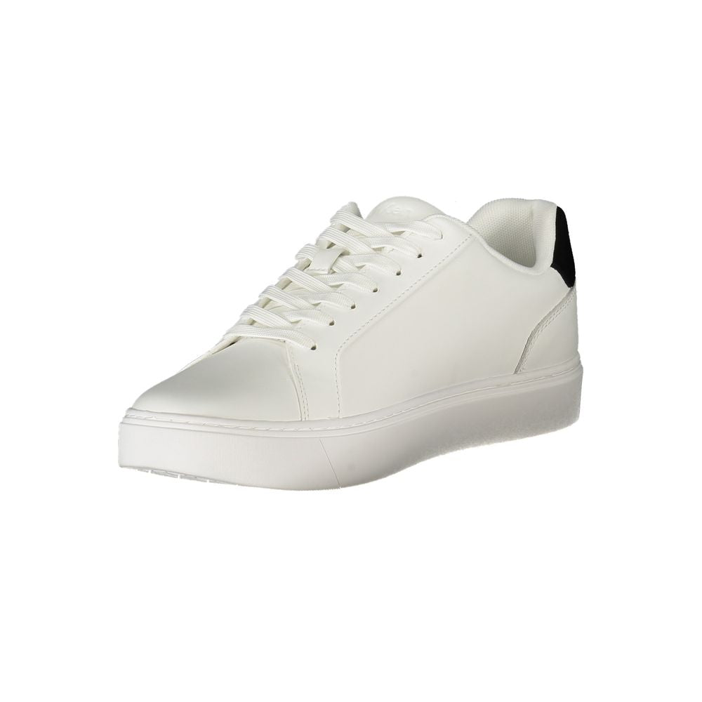 White Polyester Sneaker