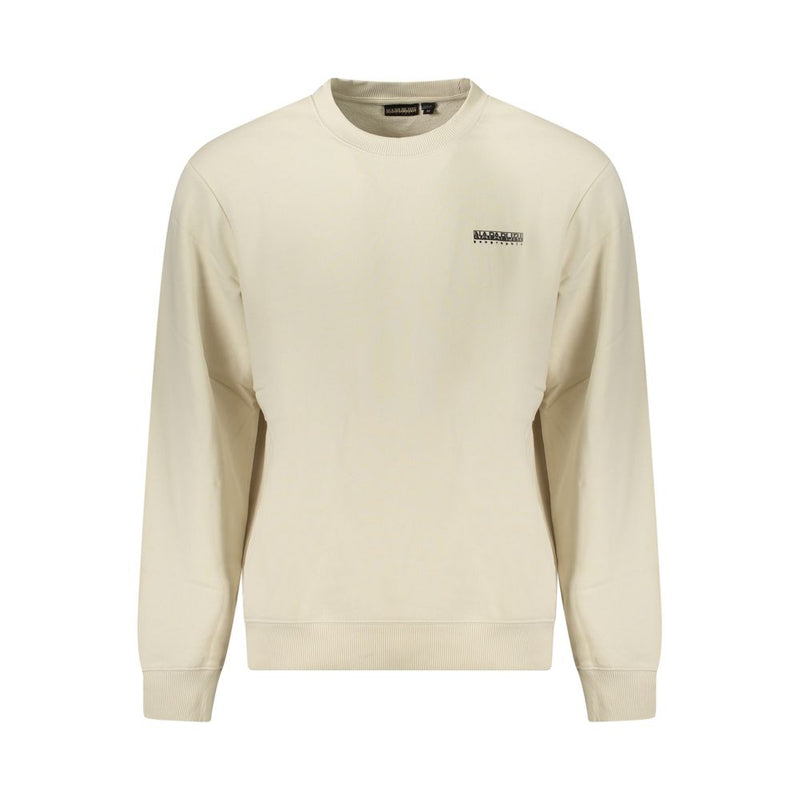 Beige Cotton Men Sweater