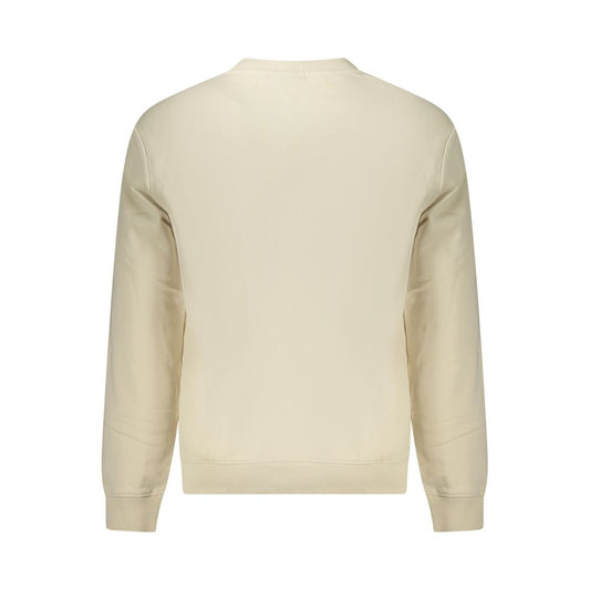 Beige Cotton Men Sweater
