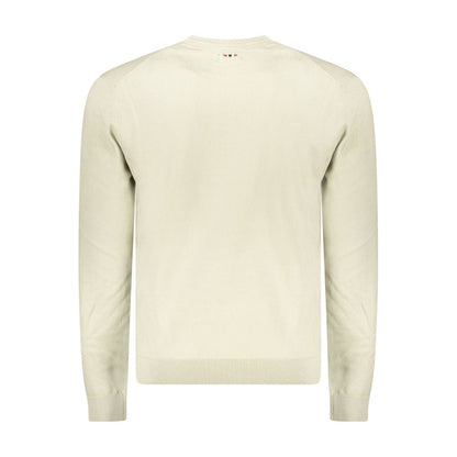 Beige Cotton Men Sweater