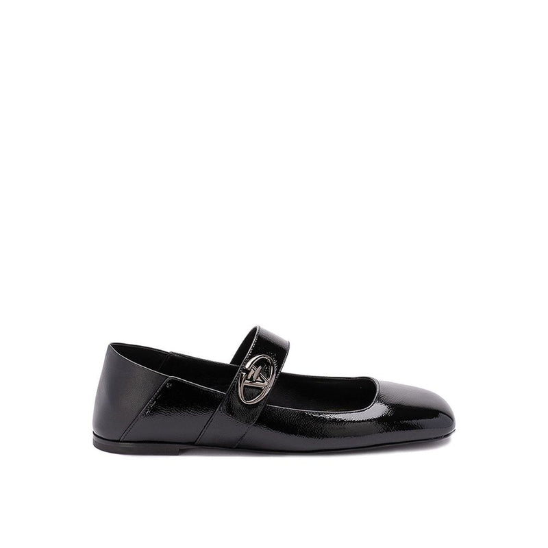 Black Calfskin Ballet Flats