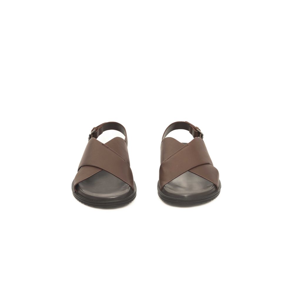 Brown Cowhide Sandal