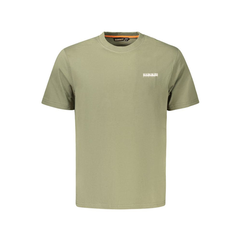 Green Cotton Men T-Shirt