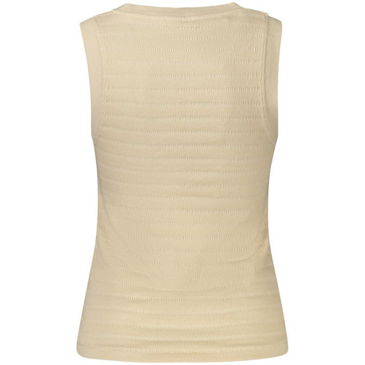 Beige Cotton Tank Top