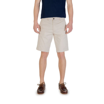 Beige Cotton Bermuda Shorts