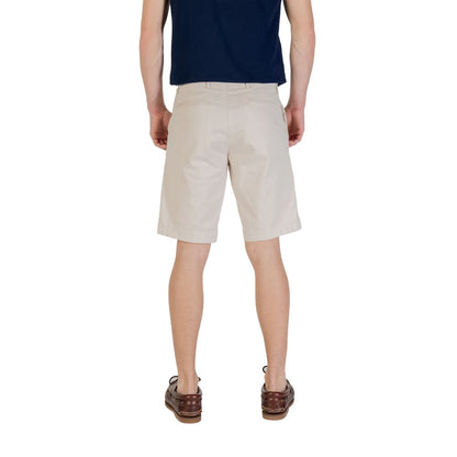 Beige Cotton Bermuda Shorts